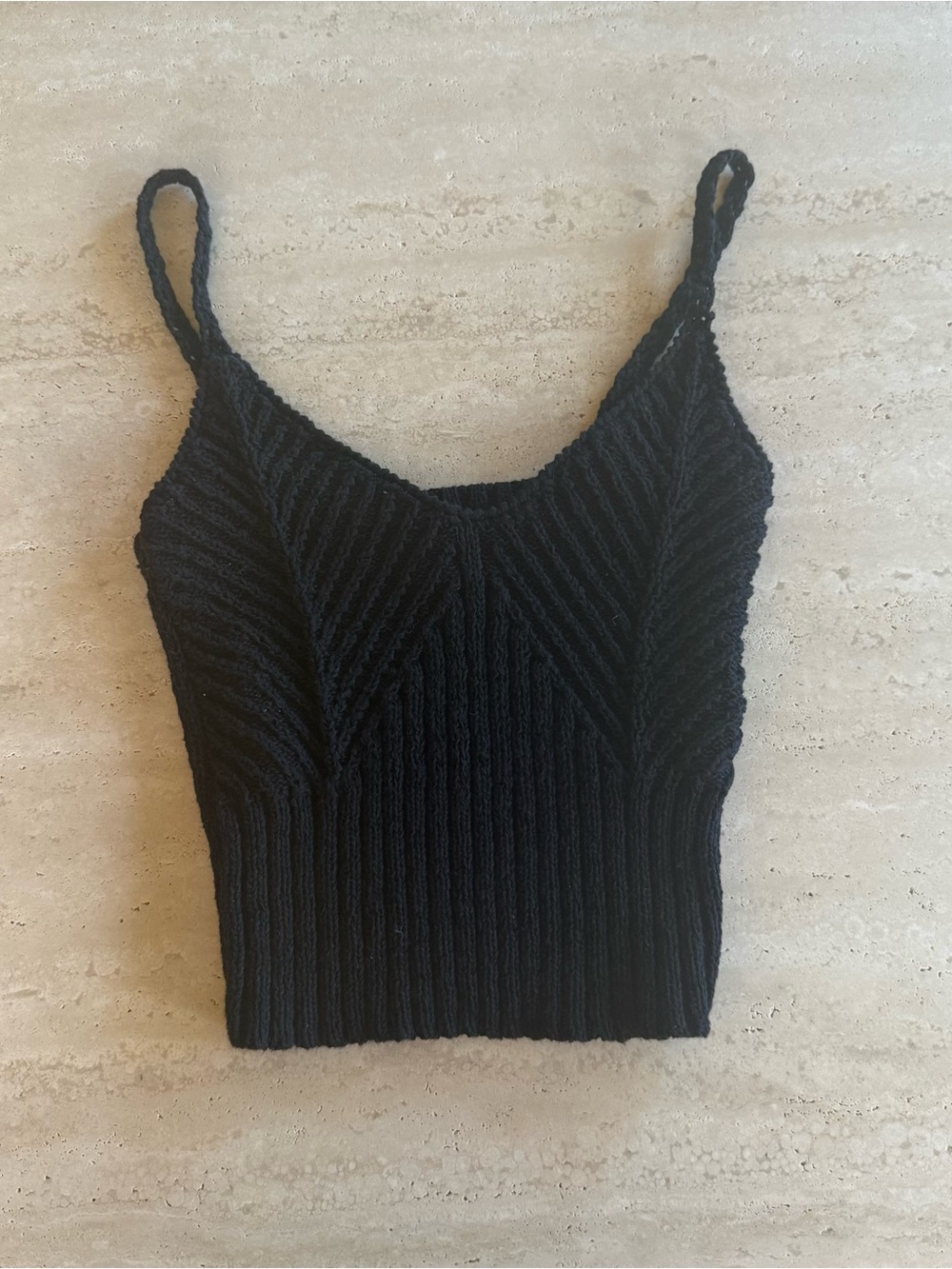 J Crew black knitted tank top size XS